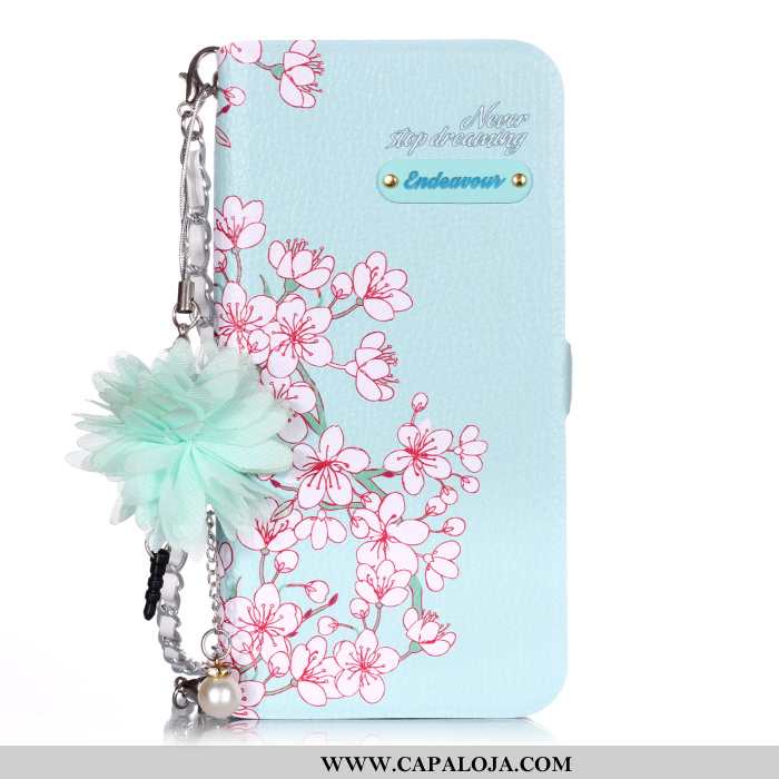 Capa Samsung Galaxy A20e Couro Completa Telemóvel Feminino Azul, Capas Samsung Galaxy A20e Protetora