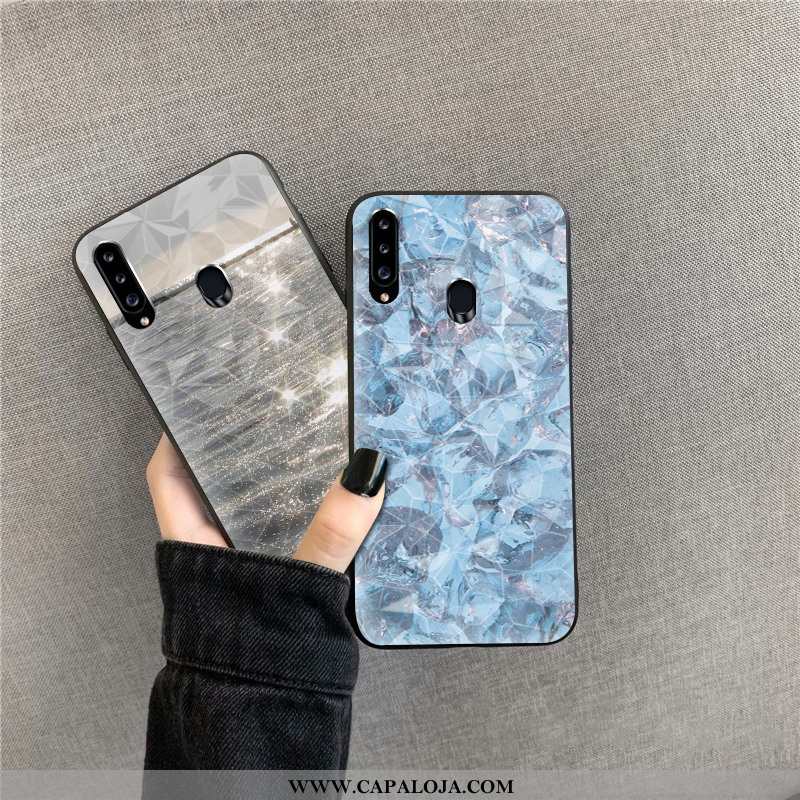 Capa Samsung Galaxy A20s Soft Azul Vermelha Antiqueda, Capas Samsung Galaxy A20s Feminino Promoção