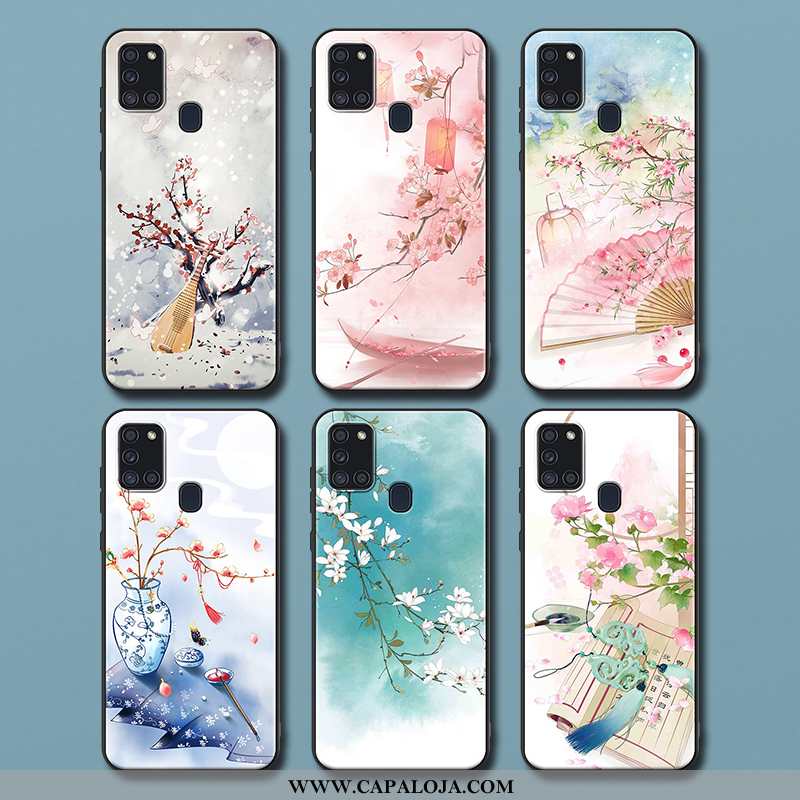 Capa Samsung Galaxy A21s Fosco Rosa Feminino Telemóvel, Capas Samsung Galaxy A21s Soft Baratos