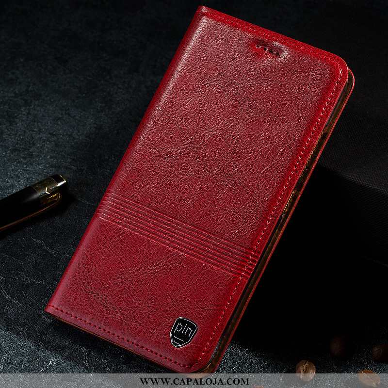 Capa Samsung Galaxy A30s Couro Genuíno Telemóvel Antiqueda Marrom Castanho, Capas Samsung Galaxy A30