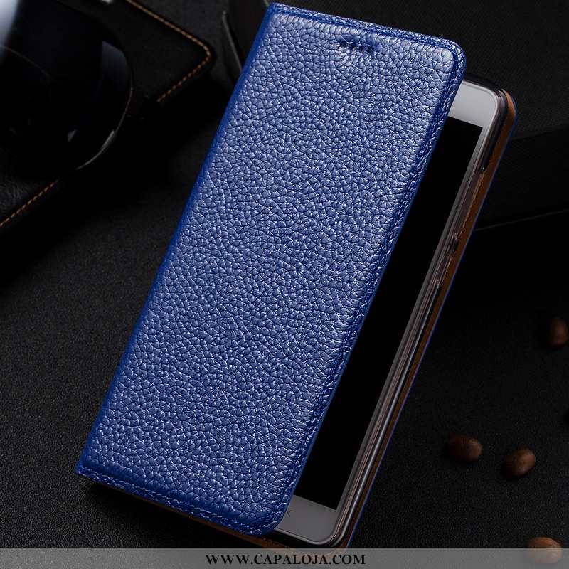 Capa Samsung Galaxy A30s Protetoras Cases Azul Escuro Capas, Samsung Galaxy A30s Couro Genuíno Compr