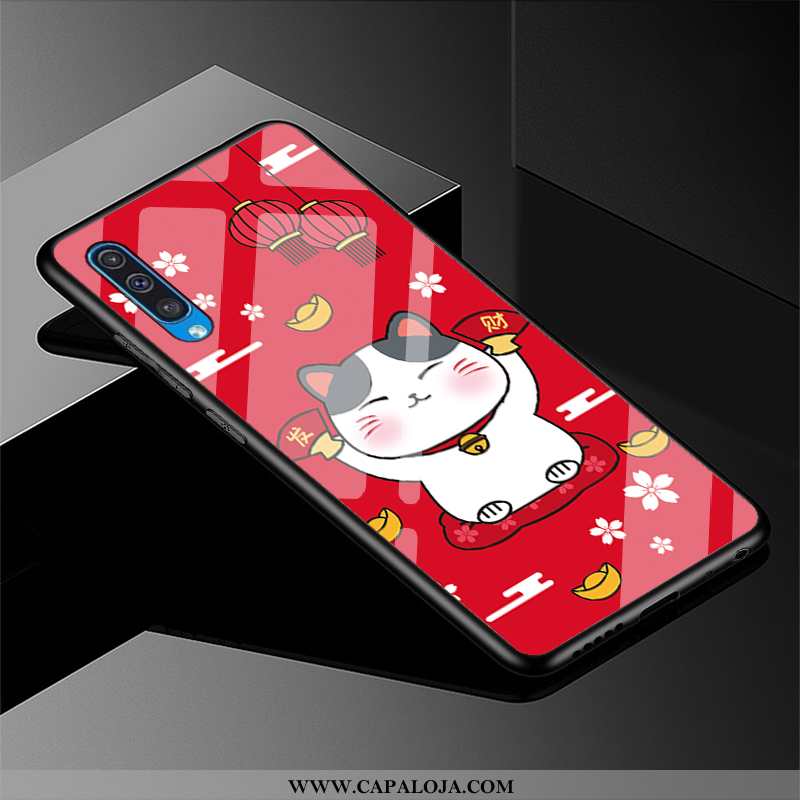 Capa Samsung Galaxy A30s Protetoras Telemóvel Capas Gato Vermelho, Samsung Galaxy A30s Vidro Baratas