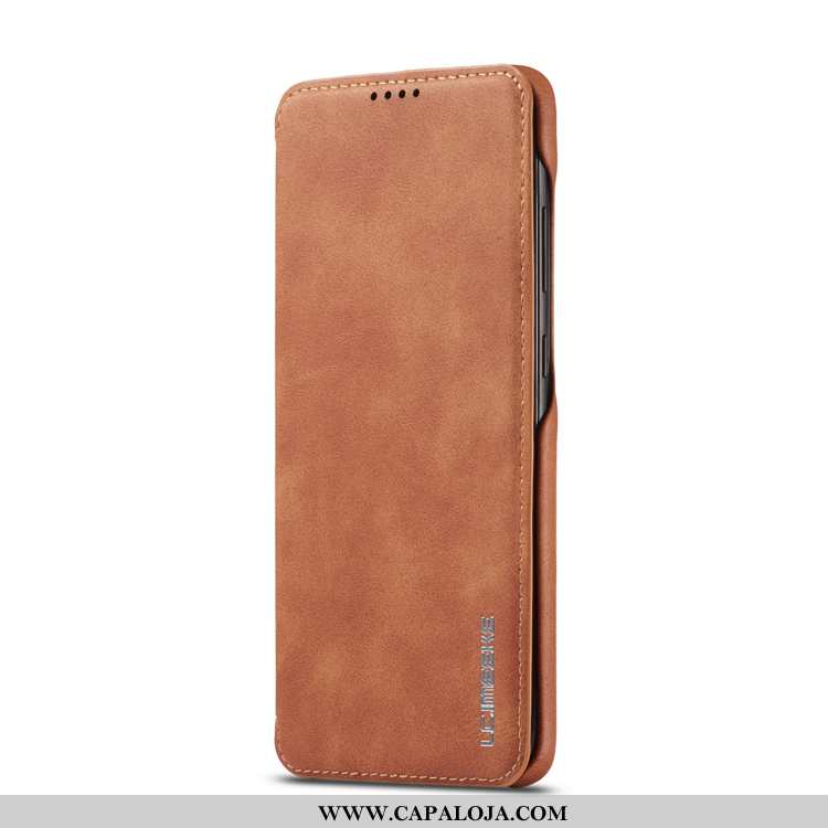 Capa Samsung Galaxy A41 Protetoras Capas Telemóvel Couro Castanho, Samsung Galaxy A41 Couro Genuíno 