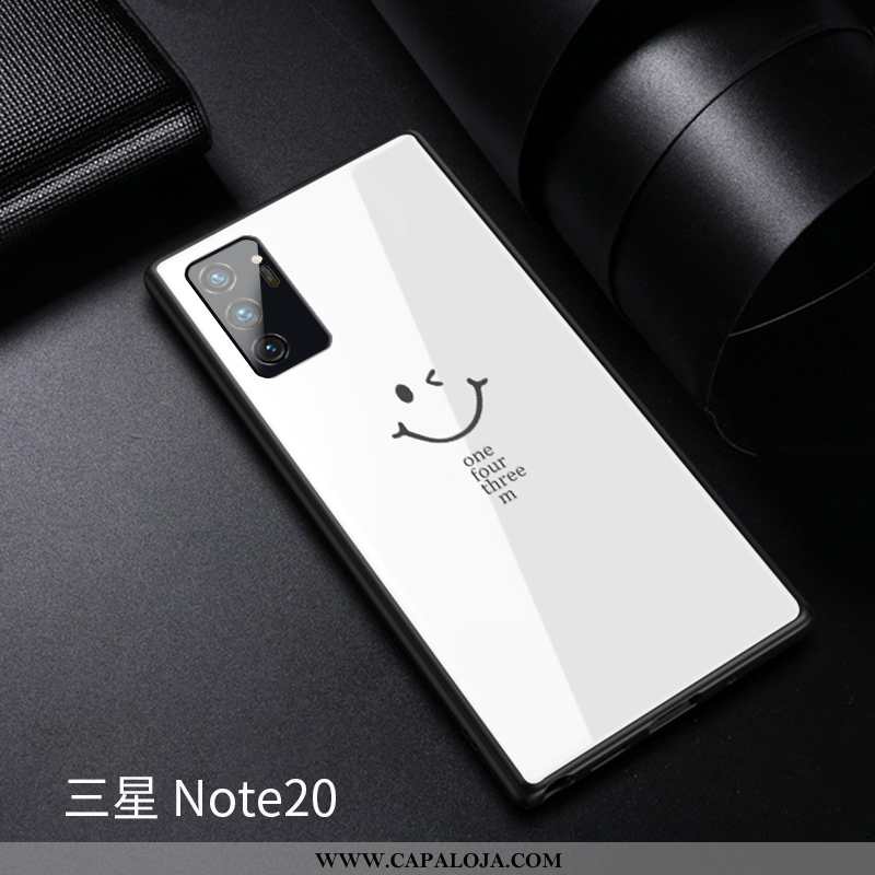 Capa Samsung Galaxy Note20 Vidro Antiqueda Branco Simples, Capas Samsung Galaxy Note20 Personalizado