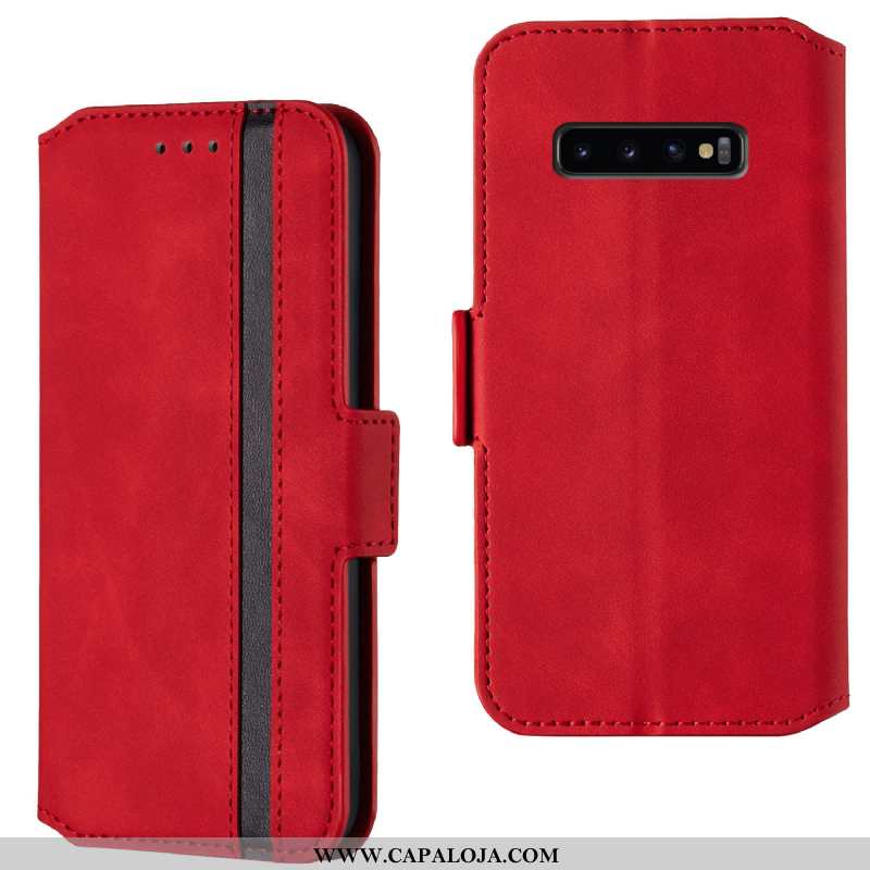 Capa Samsung Galaxy S10 Couro Protetoras Antiqueda Cases Vermelho, Capas Samsung Galaxy S10 Tendenci