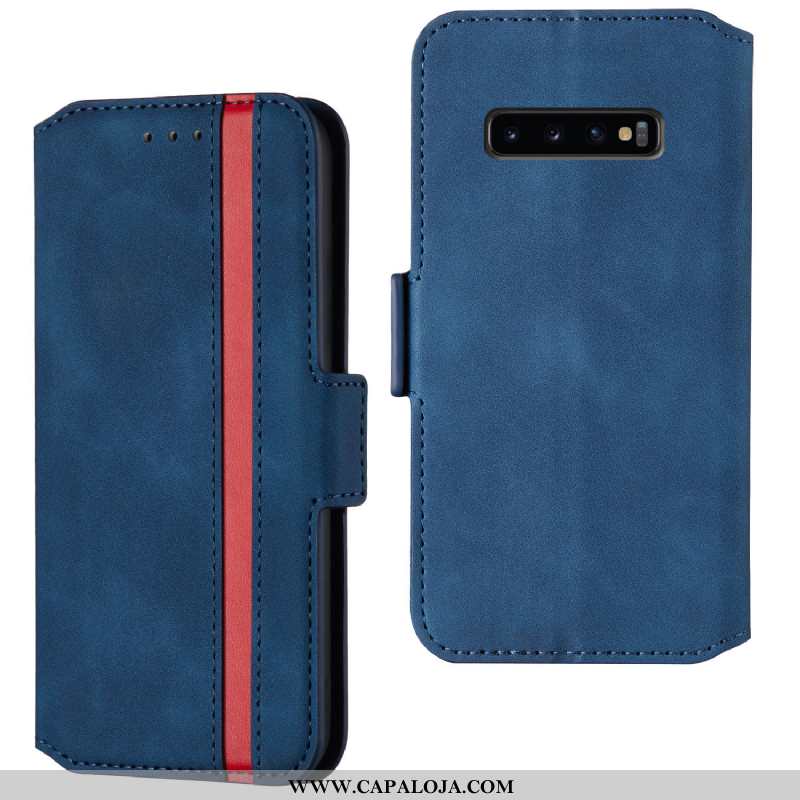 Capa Samsung Galaxy S10 Couro Protetoras Antiqueda Cases Vermelho, Capas Samsung Galaxy S10 Tendenci