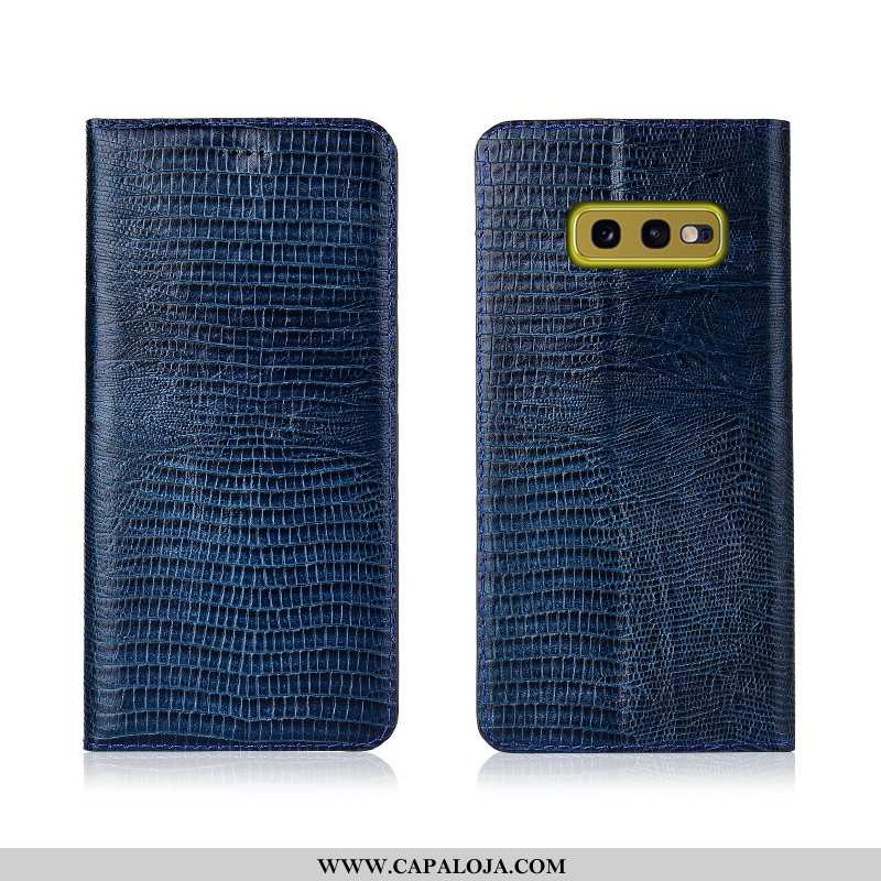 Capa Samsung Galaxy S10e Couro Genuíno Capas Protetoras Masculino Preto, Samsung Galaxy S10e Couro P