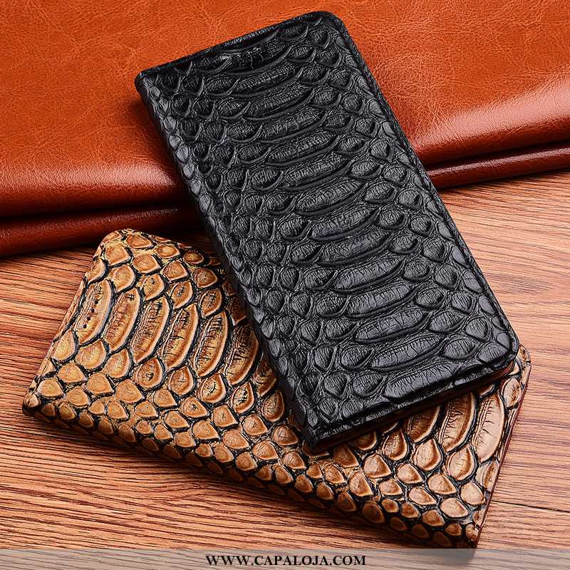 Capa Samsung Galaxy S10e Couro Genuíno Masculino Telemóvel Preto, Capas Samsung Galaxy S10e Couro Ba