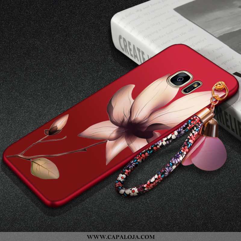 Capa Samsung Galaxy S7 Edge Personalizada Capas Frente Vermelha Vermelho, Samsung Galaxy S7 Edge Pro