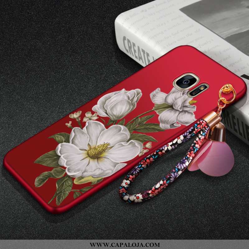 Capa Samsung Galaxy S7 Edge Personalizada Capas Frente Vermelha Vermelho, Samsung Galaxy S7 Edge Pro