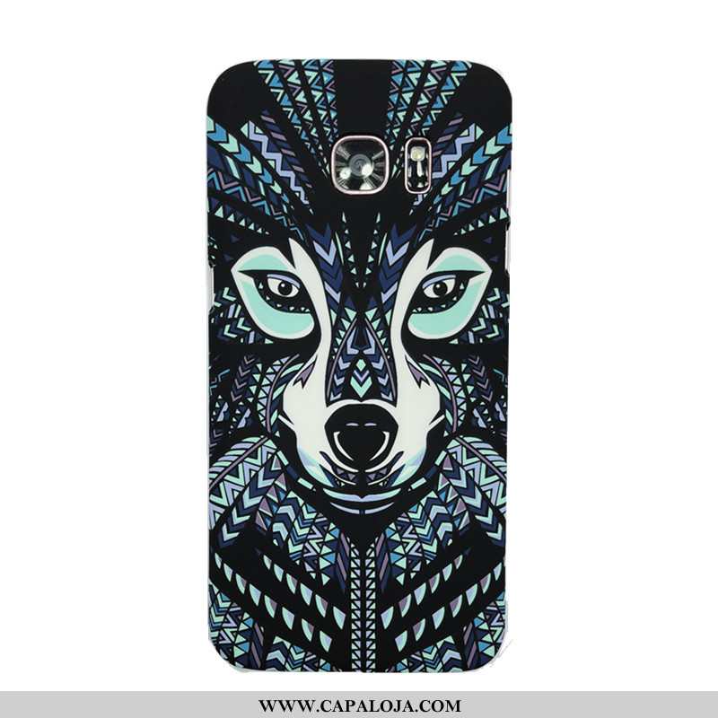 Capa Samsung Galaxy S7 Edge Slim Resistente Tigre Luminosa Preto, Capas Samsung Galaxy S7 Edge Tende