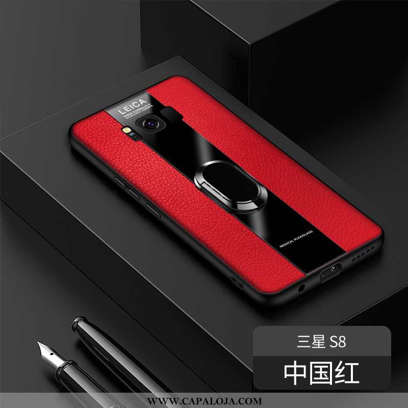 Capa Samsung Galaxy S8 Criativas Slim Protetoras Completa Azul, Capas Samsung Galaxy S8 Couro Genuín