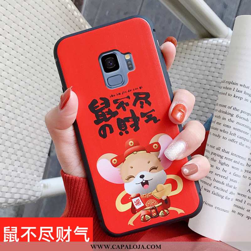 Capa Samsung Galaxy S9 Criativas Soft Telemóvel Malha Vermelho, Capas Samsung Galaxy S9 Desenho Anim