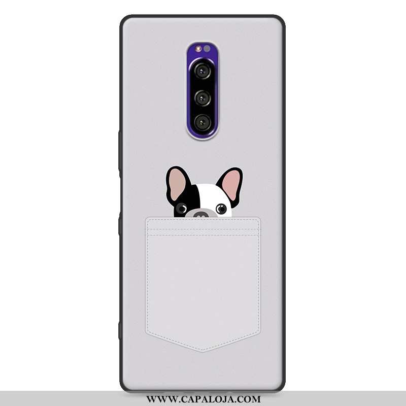 Capa Sony Xperia 1 Soft Personalizado Fosco Silicone Cinza, Capas Sony Xperia 1 Protetoras Promoção