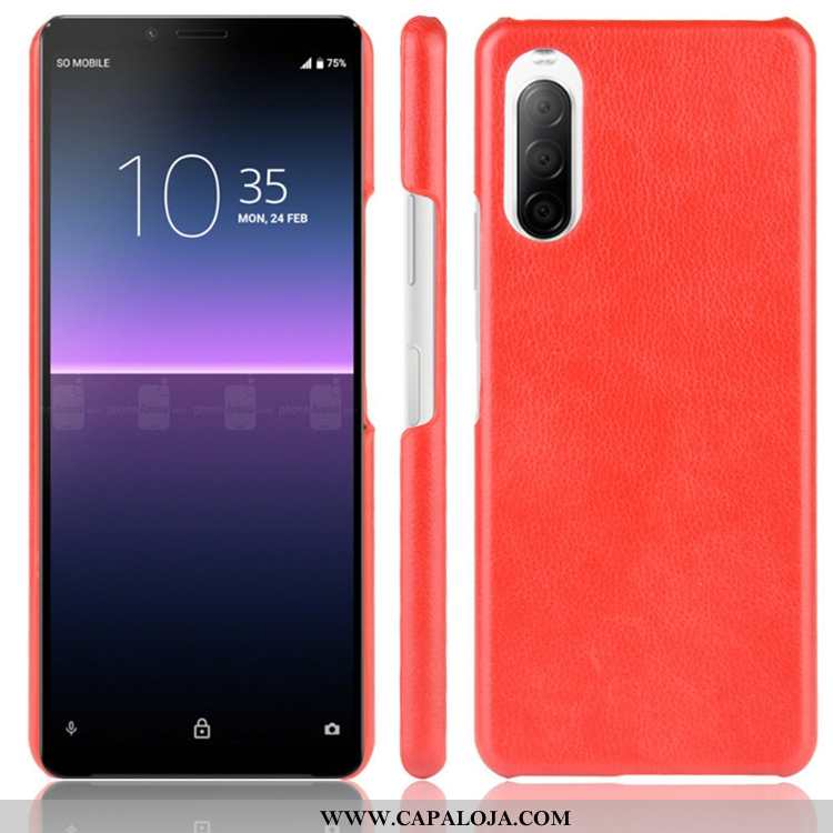 Capa Sony Xperia 10 Ii Personalizado Cinza Couro Capas, Sony Xperia 10 Ii Couro Baratas