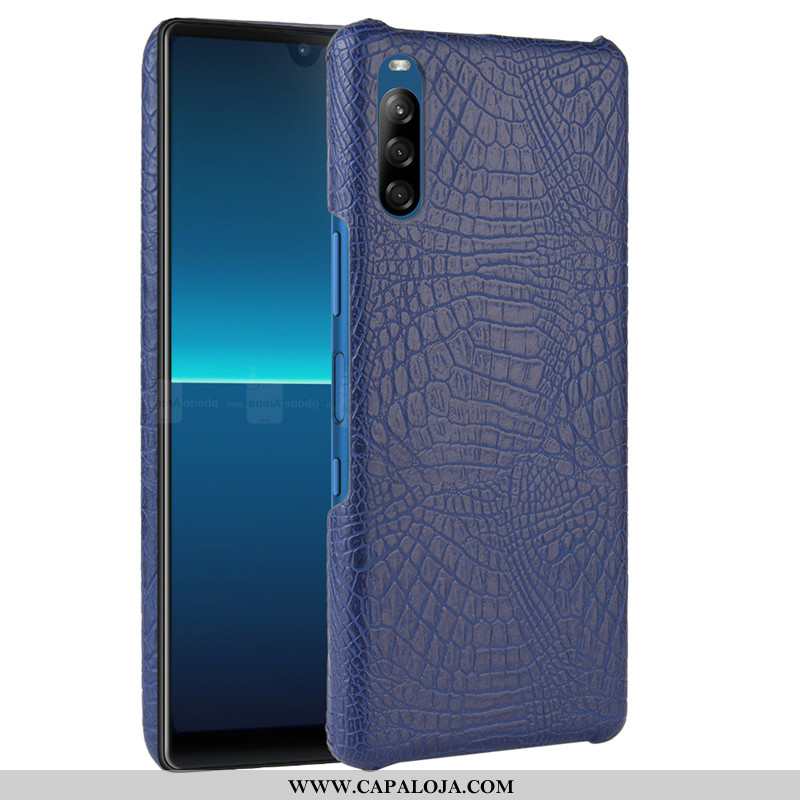 Capa Sony Xperia L4 Couro Resistente Crocs Preto, Capas Sony Xperia L4 Protetoras Promoção