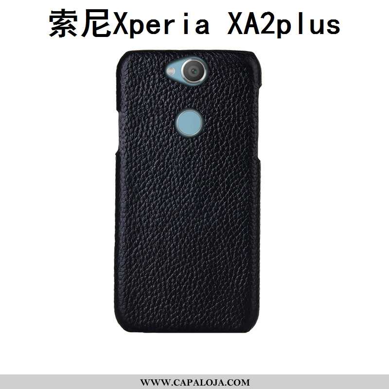 Capa Sony Xperia Xa2 Plus Protetoras Preto Couro Legitimo Personalizado, Capas Sony Xperia Xa2 Plus 