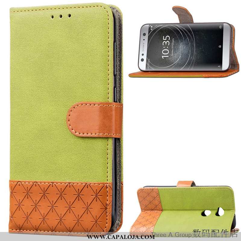 Capa Sony Xperia Xa2 Ultra Couro Cover Telemóvel Capas Verde, Sony Xperia Xa2 Ultra Personalizado Pr