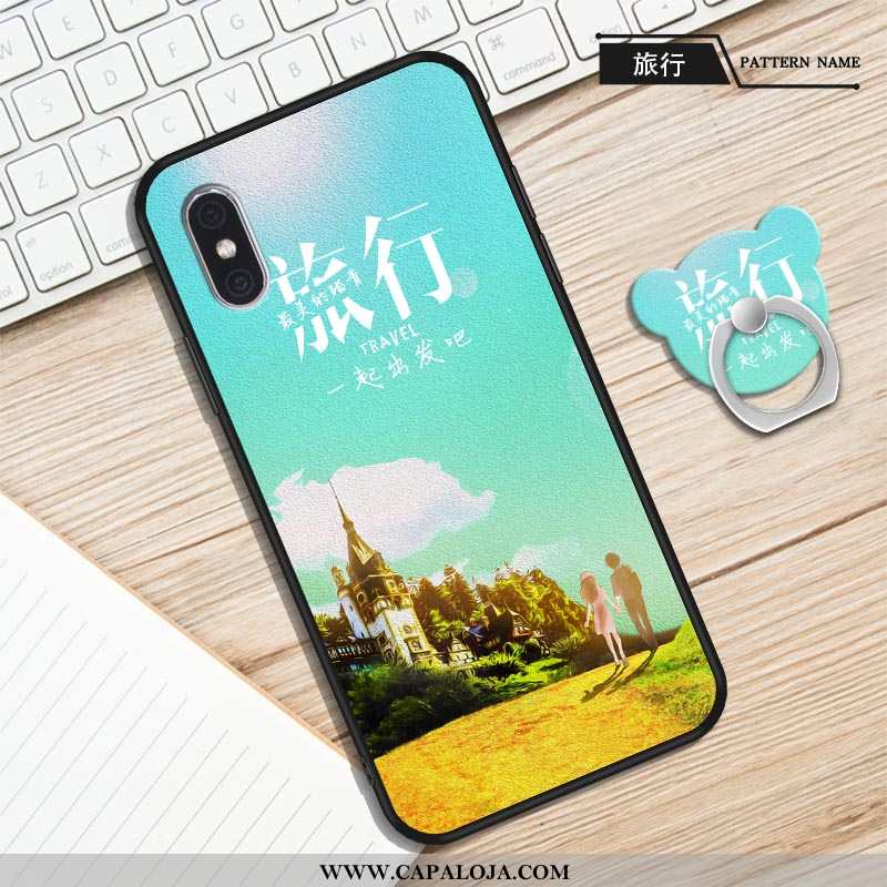 Capa Xiaomi Mi 8 Pro Soft Nova Suporte Pequena Roxo, Capas Xiaomi Mi 8 Pro Protetoras Baratos
