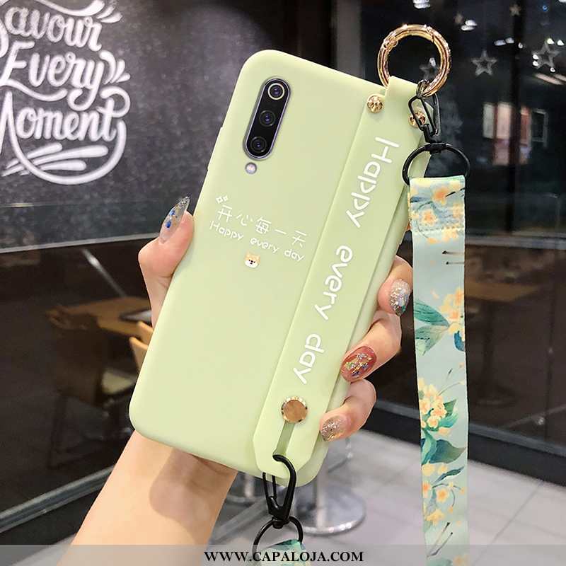 Capa Xiaomi Mi 9 Silicone Protetoras Pequena Strapback Verde, Capas Xiaomi Mi 9 Fosco Baratas