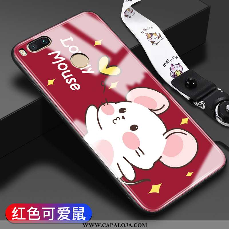 Capa Xiaomi Mi A1 Vidro Protetoras Tendencia Bonitos Rosa, Capas Xiaomi Mi A1 Desenho Animado Compra