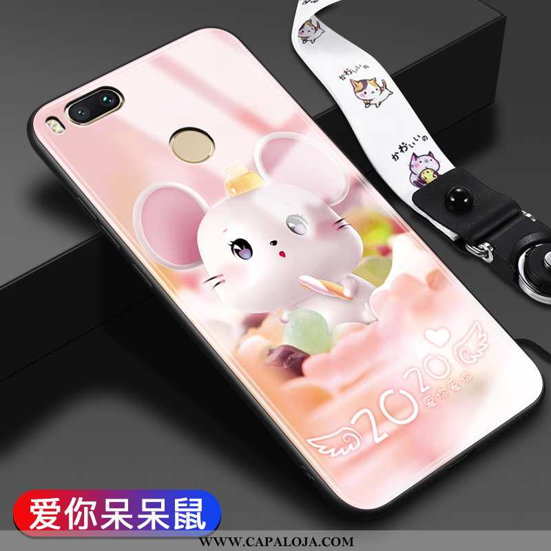 Capa Xiaomi Mi A1 Vidro Protetoras Tendencia Bonitos Rosa, Capas Xiaomi Mi A1 Desenho Animado Compra