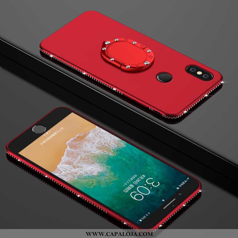 Capa Xiaomi Mi A2 Fosco Protetoras Criativas Tendencia Vermelho, Capas Xiaomi Mi A2 Personalizado Ba