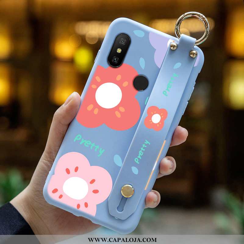 Capa Xiaomi Mi A2 Lite Personalizada Floridas Fofas Tendencia Azul, Capas Xiaomi Mi A2 Lite Criativa