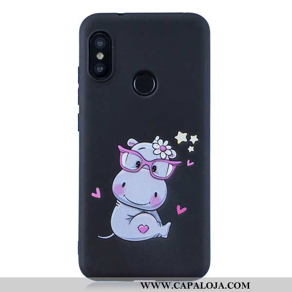 Capa Xiaomi Mi A2 Lite Tendencia Vermelha Azul Escuro Pequena, Capas Xiaomi Mi A2 Lite Fosco Baratas
