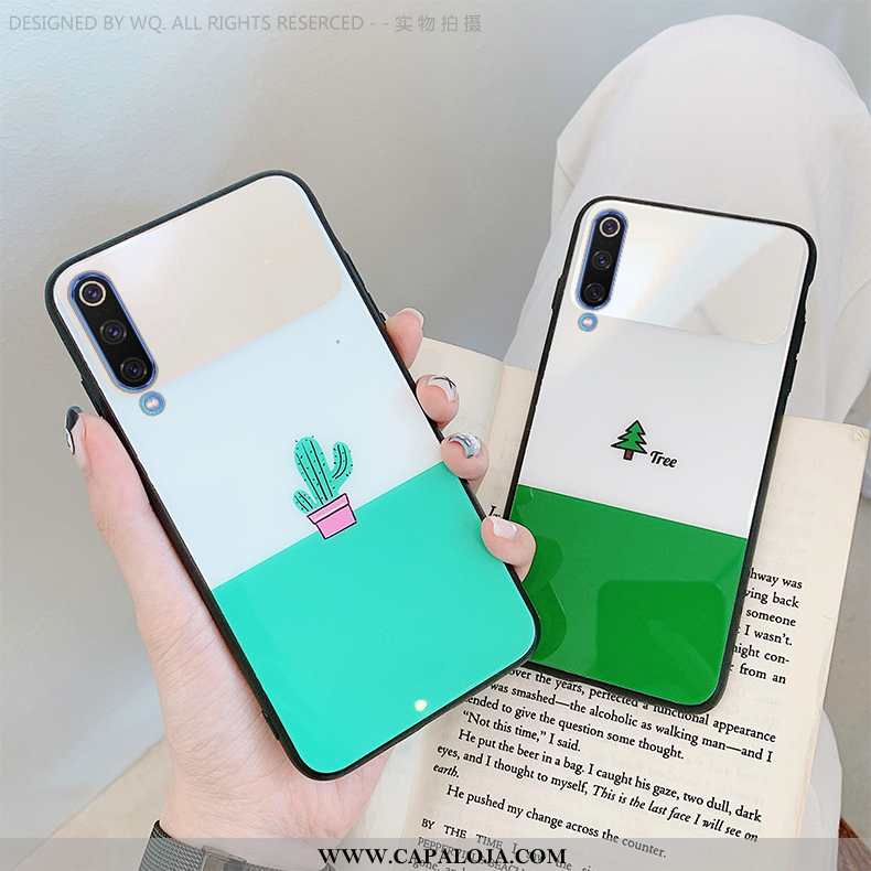 Capa Xiaomi Mi A3 Vidro Frente Malha Pequena Verde, Capas Xiaomi Mi A3 Personalizada Comprar