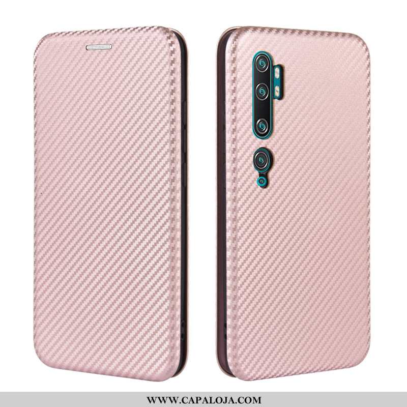 Capa Xiaomi Mi Note 10 Couro Pequena Cases Preto, Capas Xiaomi Mi Note 10 Promoção