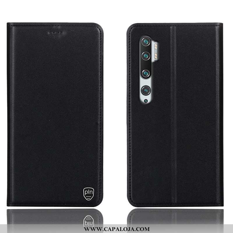 Capa Xiaomi Mi Note 10 Protetoras Cases Telemóvel Capas Amarelo, Xiaomi Mi Note 10 Couro Legitimo Pr
