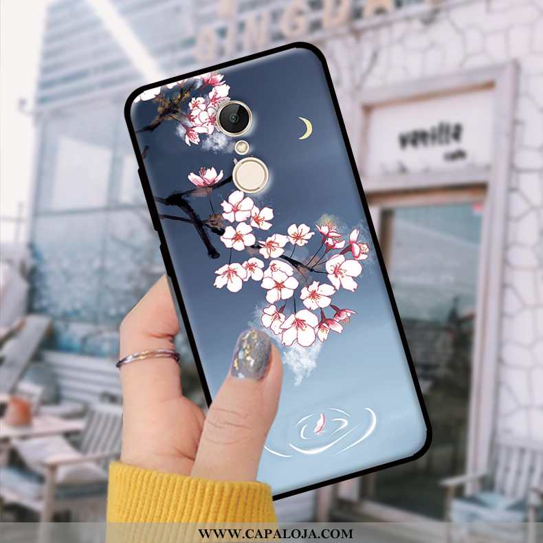 Capa Xiaomi Redmi 5 Tendencia Completa Azul Pequena, Capas Xiaomi Redmi 5 Soft Baratas