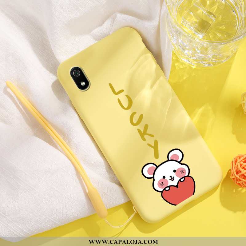 Capa Xiaomi Redmi 7a Silicone Pequena Malha Casal Verde, Capas Xiaomi Redmi 7a Estiloso Baratas