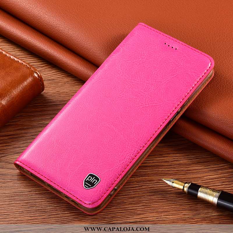 Capa Xiaomi Redmi 9a Couro Genuíno Capas Antiqueda Tigrada Rosa, Xiaomi Redmi 9a Protetoras Baratas
