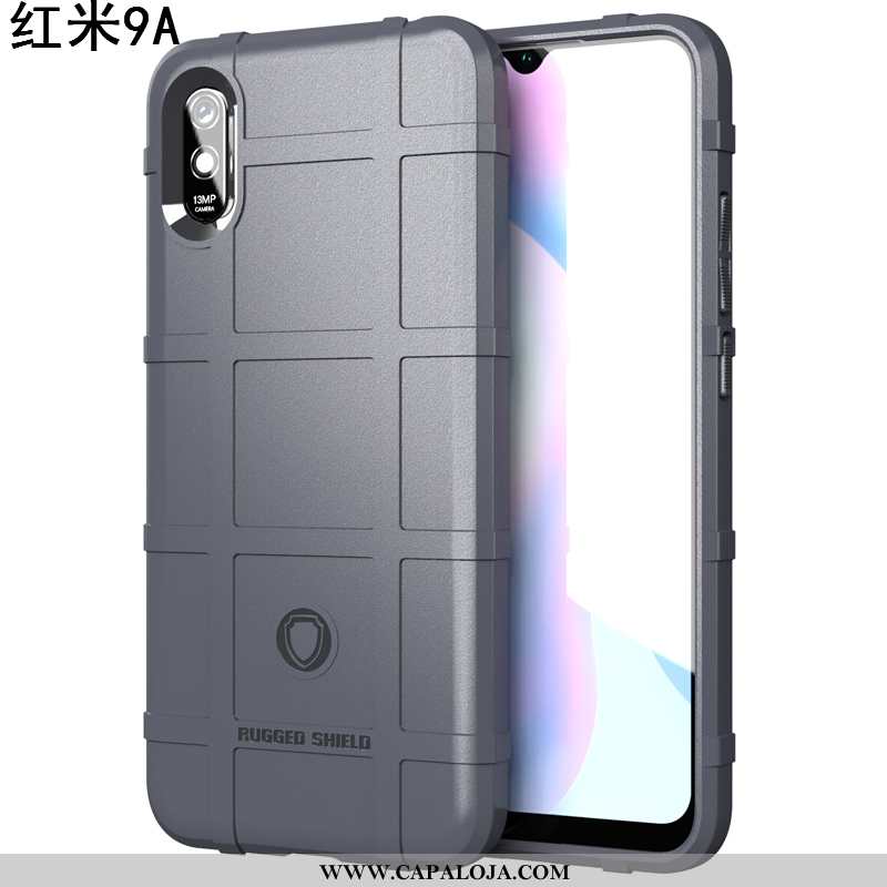 Capa Xiaomi Redmi 9a Fosco Telemóvel Cases Cinza, Capas Xiaomi Redmi 9a Tendencia Baratos