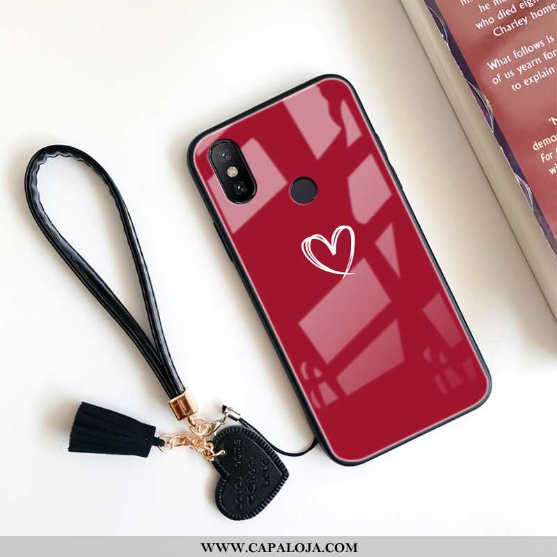 Capa Xiaomi Redmi Note 6 Pro Tendencia Silicone Capas Cases Vermelho, Xiaomi Redmi Note 6 Pro Soft V