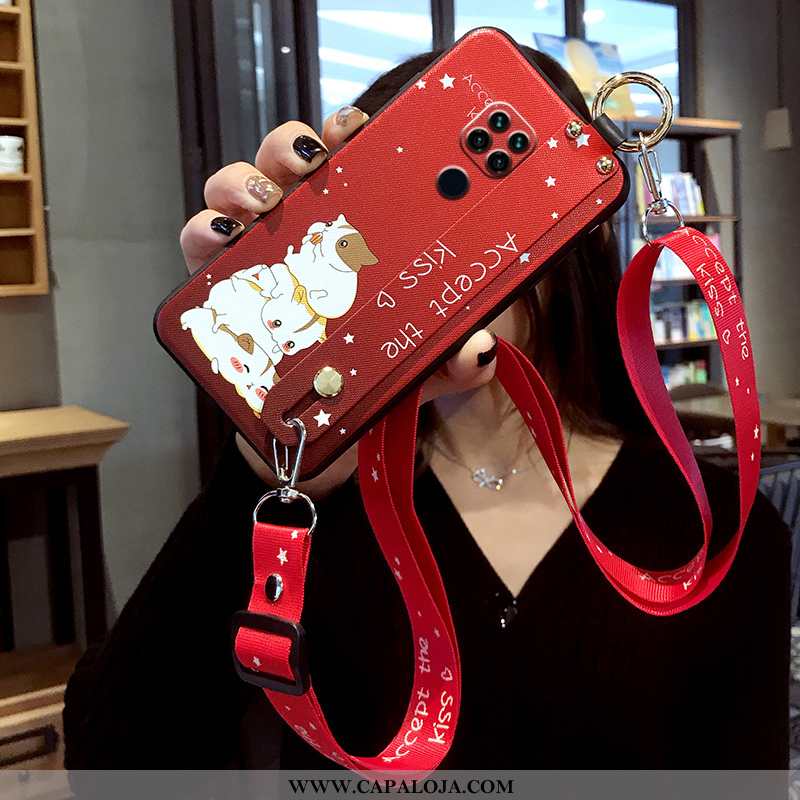 Capa Xiaomi Redmi Note 9 Pro Cordao Pequena Protetoras Antiqueda Vermelho, Capas Xiaomi Redmi Note 9