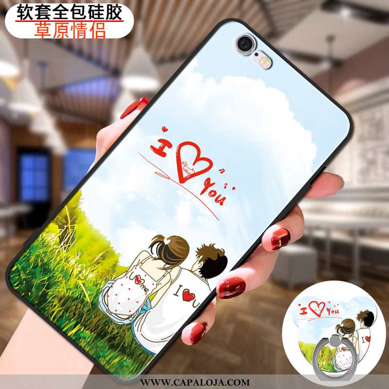 Capa iPhone 6/6s Desenho Animado Personalizada Soft Completa Azul, Capas iPhone 6/6s Tendencia Barat