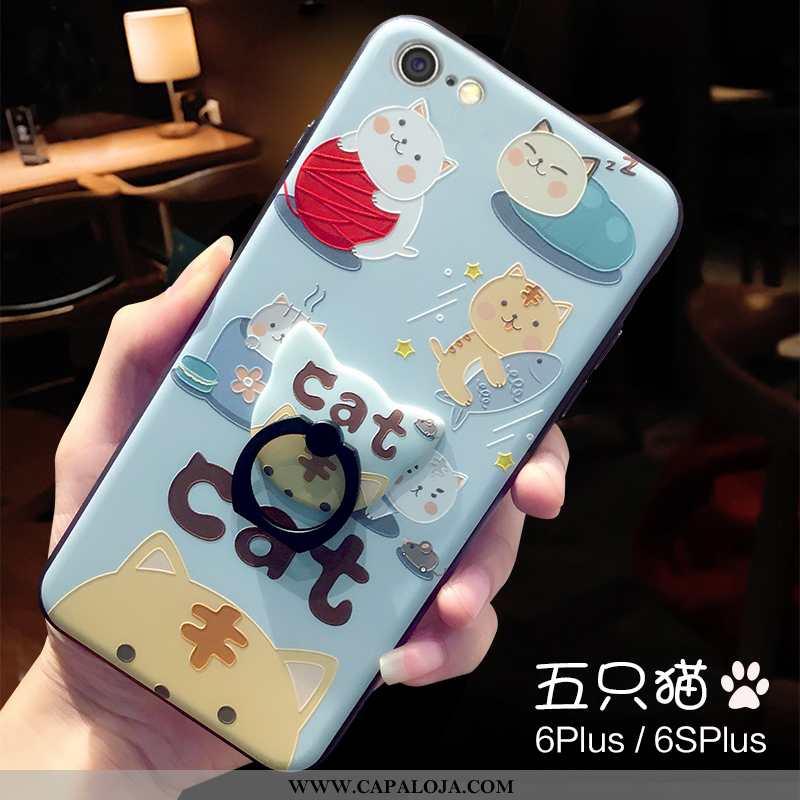 Capa iPhone 6/6s Plus Fosco Pequena Capas Antiqueda Azul, iPhone 6/6s Plus Personalizado Baratas