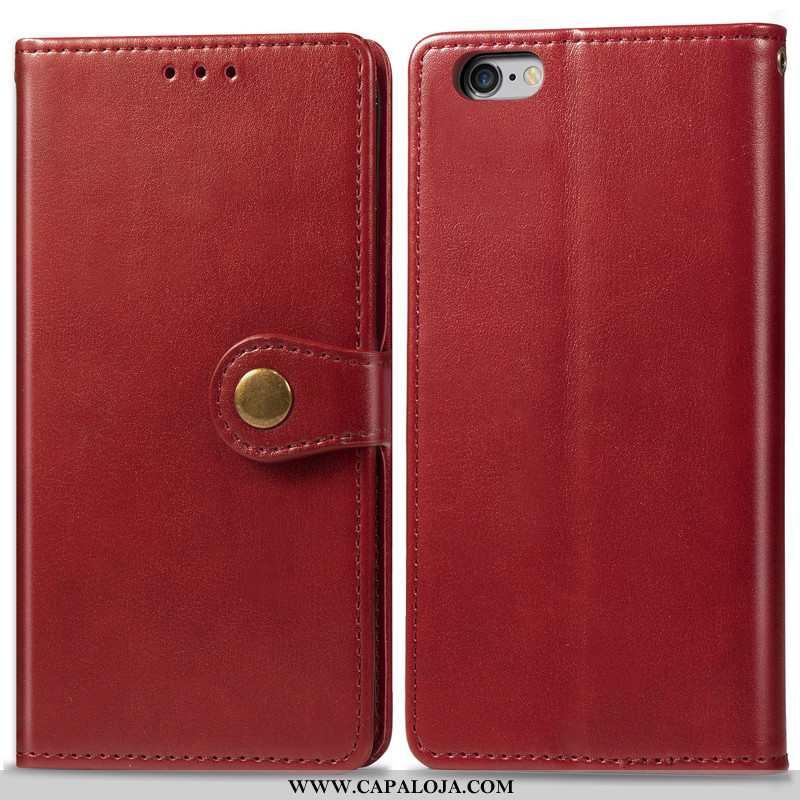 Capa iPhone 7 Protetoras Lisas Couro Telemóvel Vermelho, Capas iPhone 7 Cordao Baratos