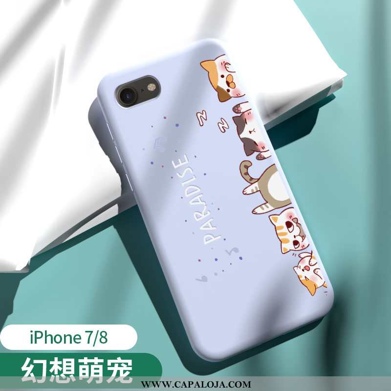 Capa iPhone 7 Protetoras Tendencia Feminino Soft Verde, Capas iPhone 7 Silicone Baratos