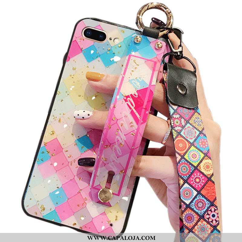 Capa iPhone 8 Plus Cordao Feminino Colorida Completa Colorido, Capas iPhone 8 Plus Antiqueda Baratas