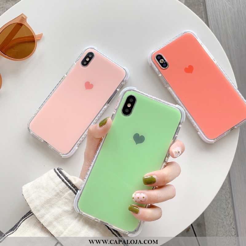 Capa iPhone X Silicone Feminino Lisas Antiqueda Verde, Capas iPhone X Tendencia Venda