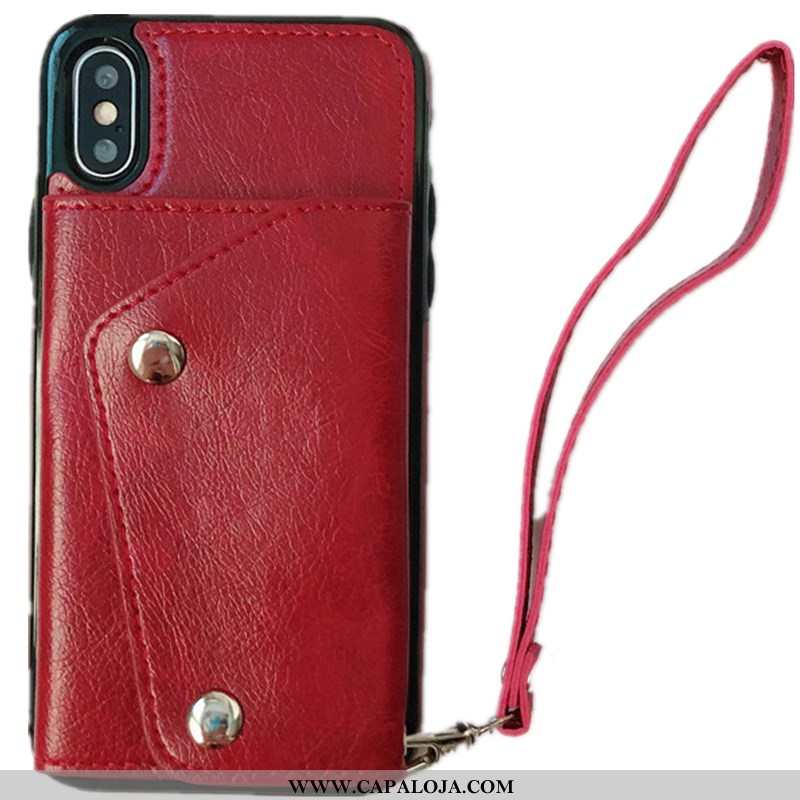 Capa iPhone X Tendencia Capas Telemóvel Wrisband Vermelho, iPhone X Carteira Comprar