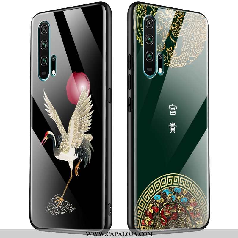 Capas Honor 20 Pro Vidro Criativas Personalizada Preto, Capa Honor 20 Pro Estilosas Baratos
