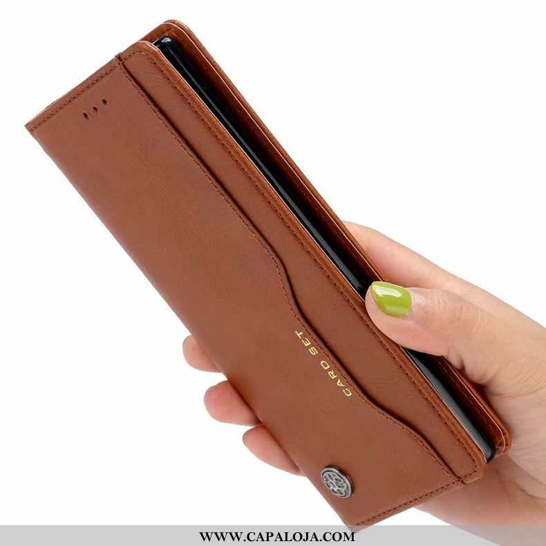 Capas Honor 9x Pro Couro Genuíno Masculino Business Caqui, Capa Honor 9x Pro Couro Promoção