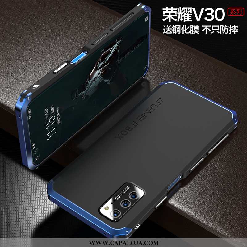 Capas Honor View30 Silicone Antiqueda Cases Slim Azul, Capa Honor View30 Metalica Baratas