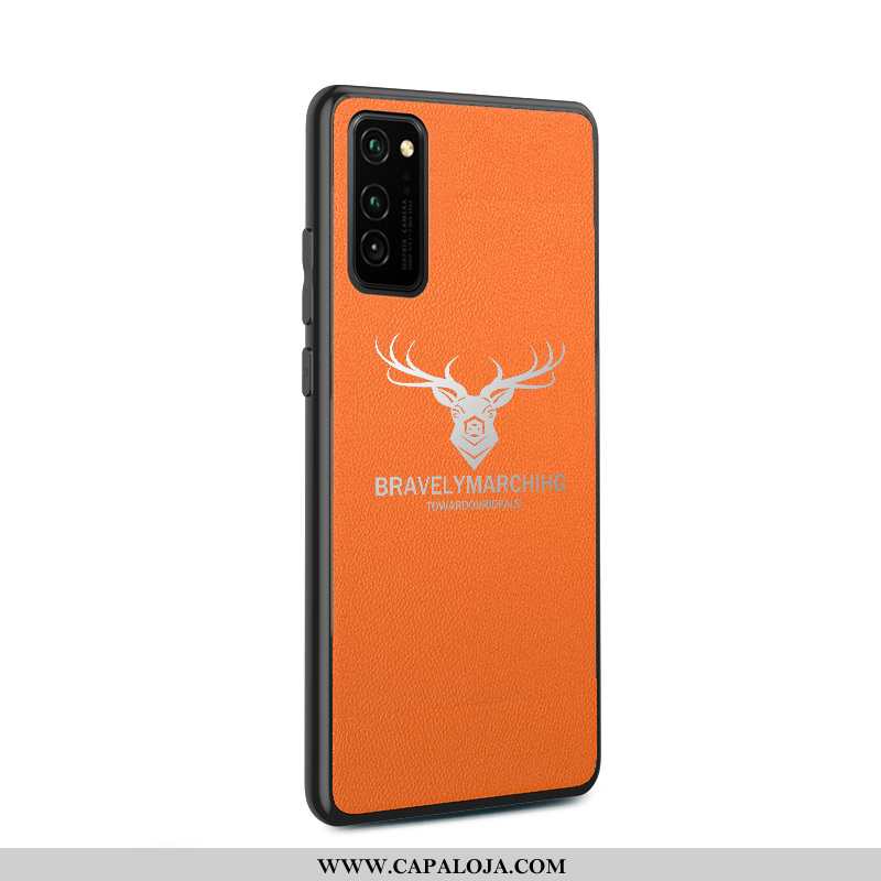 Capas Honor View30 Silicone Antiqueda Laranja Telemóvel, Capa Honor View30 Couro Baratos