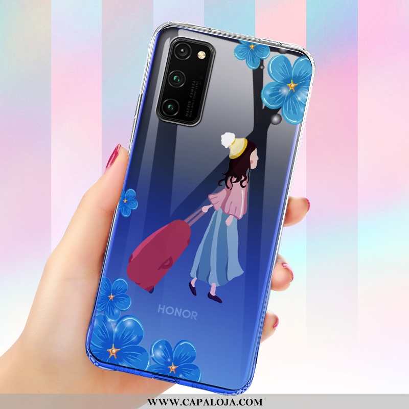 Capas Honor View30 Slim Completa Silicone Personalizada Azul, Capa Honor View30 Tendencia Barato